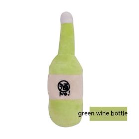 Pet Dog Sound Plush Sound (Option: Green Wine Bottle)