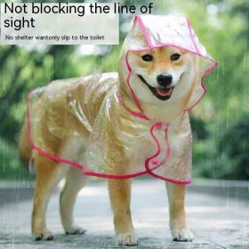 Pet Raincoat Dog Small Dog (Option: Pink-M)