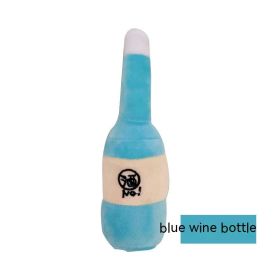 Pet Dog Sound Plush Sound (Option: Blue Wine Bottle)