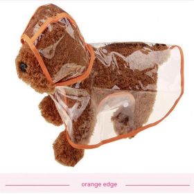 Pet Raincoat Dog Small Dog (Option: Orange-S)