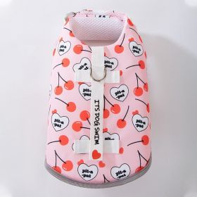 Special Traction Pet Fruit Printed Clothes (Option: Pink Cherry-L)