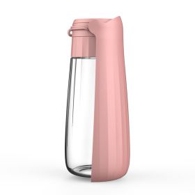 Pet Cups Outdoor Portable Folding (Option: Pink 550ml)