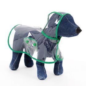 Pet Raincoat Dog Small Dog (Option: Green-6XL)