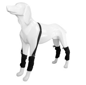 Pet Leg Support Protective Cover (Option: Black-M)