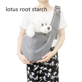 Crossbody Out Shoulder Pet Bag Foldable And Portable (Option: Lotus Root Pink-Adjustable Shoulder Strap)