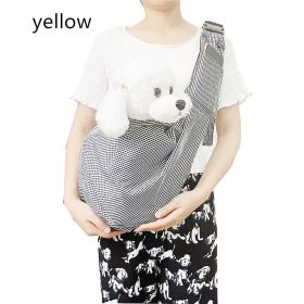 Crossbody Out Shoulder Pet Bag Foldable And Portable (Option: Yellow-Shoulder Strap Not Adjustable)