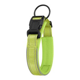 Pet Dog Reflective Polyester Collar (Option: Green-S)