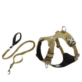 Large Pet Walking Dog Traction Rope Chest Strap (Option: Army Green-XL)