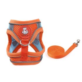 Breathable Reflective Mesh Haulage Rope Package (Option: Orange Blue-L)