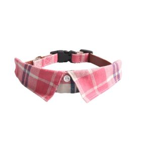 Pet Supplies Gentleman Dog Collar Bow Tie Detachable (Option: Pink-L)