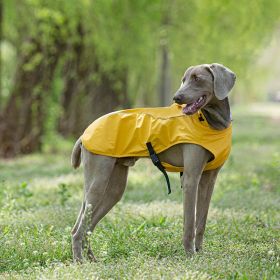 Pet Pu Raincoat Clothes Medium And Large Portable Universal (Option: Gold-2XL)