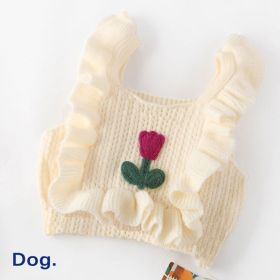 Dog Clothes Short Knitted Sweater Pet (Option: AD Apricot-XL)