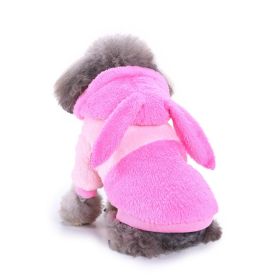 Dog Winter Clothing Coat Reflective Cotton (Option: DZ180 Pink-M)