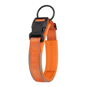 Pet Dog Reflective Polyester Collar (Option: Orange-M)