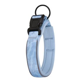 Pet Dog Reflective Polyester Collar (Option: Camouflage Blue-M)